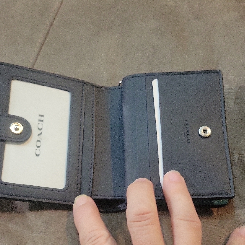 Coach Teal Leather Wallet - Picture 2 of 5
